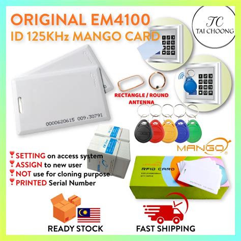 mango em rfid card tk4100|tk4100 card size.